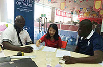 One of South Africa customer come to visit the factory