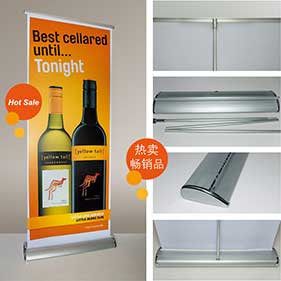 Drip wide base roll up banner